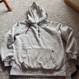 Men's Heather Gray Quarter-Zip Hoodie